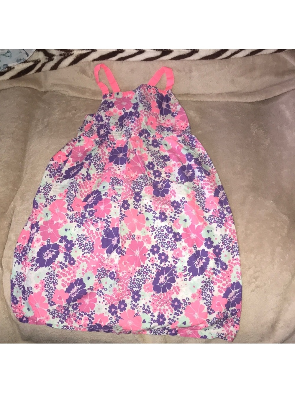 Healthtex 3T pink purple and blue dress